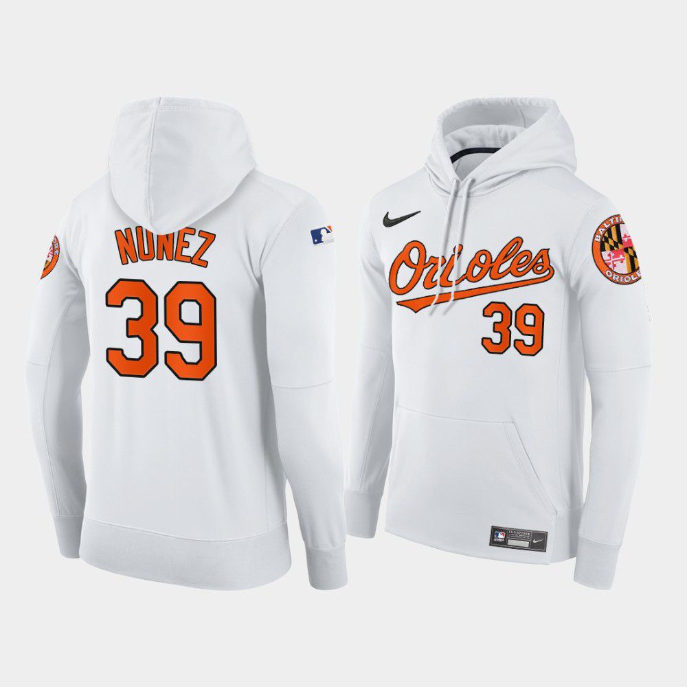 Men Baltimore Orioles #39 Nunez white home hoodie 2021 MLB Nike Jerseys->customized mlb jersey->Custom Jersey